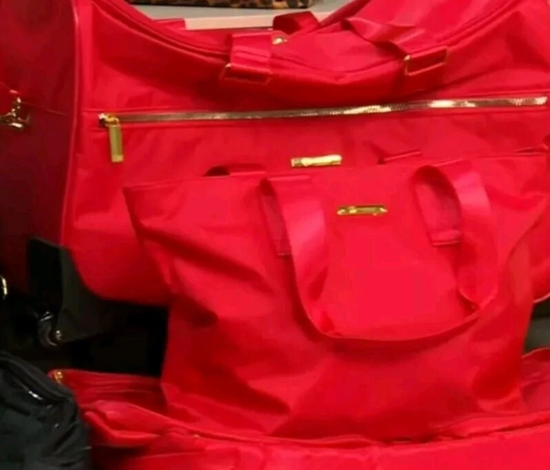 Equipaje de fin de semana Joy Eco Luxe World Traveler 5 piezas, bolso, cubos de embalaje-rojo Foto 2 de 4