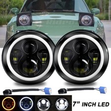 Pair 7inch H6024 Led Headlights Halo Angel Eye For 90-97 Mazda Na Miata Mx5 Mx-5