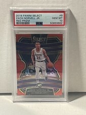 2019-20 Panini Select Concourse Red Prizm /199 Zach Norvell Jr #9 Rookie PSA 10
