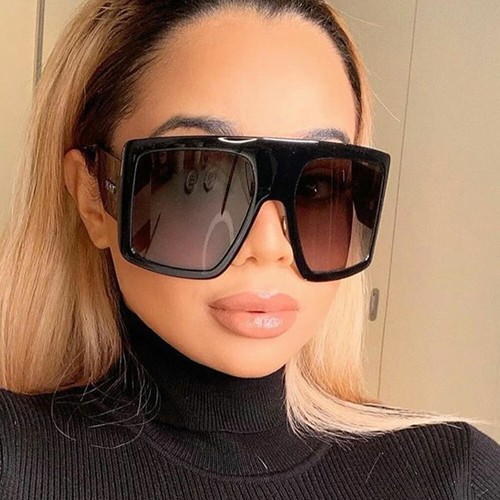 Fashion Women Oversized Square Sunglasses Retro Big Frame Outdoor Shades Glasses - Picture 7 of 25