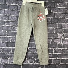 Disney Mickey Kid's Small 6/7 Daisy Donald Goofy Jogger Pants Sweatpants Gray