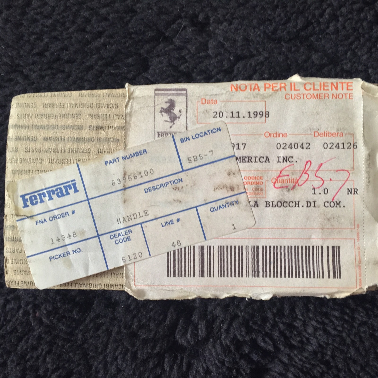 Ferrari 355 Spider Convertible Top Complete Control Block Box 63966100 NOS OEM