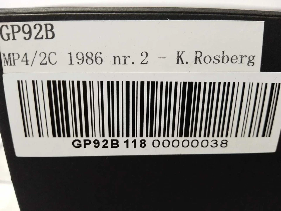 GP Replicas GPreplicas Mclaren MP4/2C #2 Keke Rosberg 1986 1/18 GP92B - Immagine 3 di 3