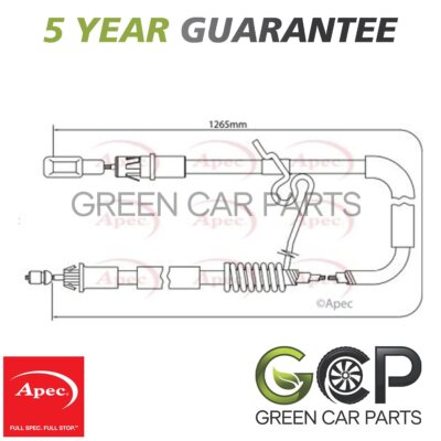Apec Rear Right Hand Brake Cable Fits Ford Transit 2006-2014 6C112A635AC