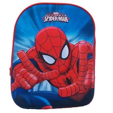 SPIDERMAN UOMO RAGNO zaino asilo zainetto blu/rosso con frontale 3D da bambino 