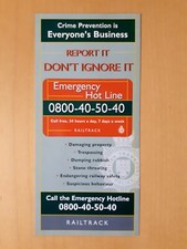 RAILTRACK Railway Memorabilia - Vintage Campaign Leaflet 