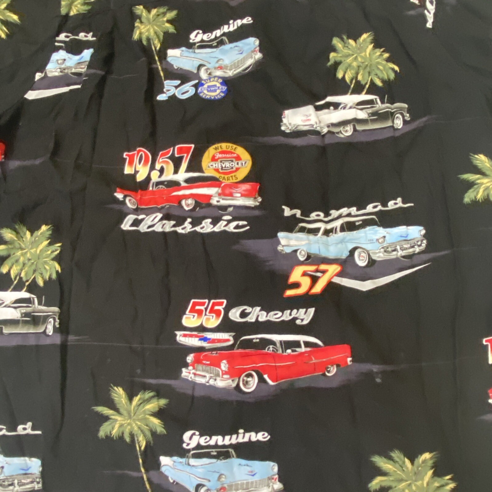 Vintage Paradise Found Hawaiian Shirt Mens 2XL Black Corvette Stingray RARE