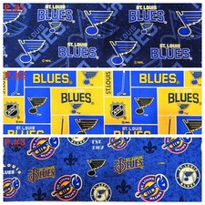 New NHL Licensed St Louis Blues 100 Cotton Fabric in 1/4 Yard 3 Pattern Choices