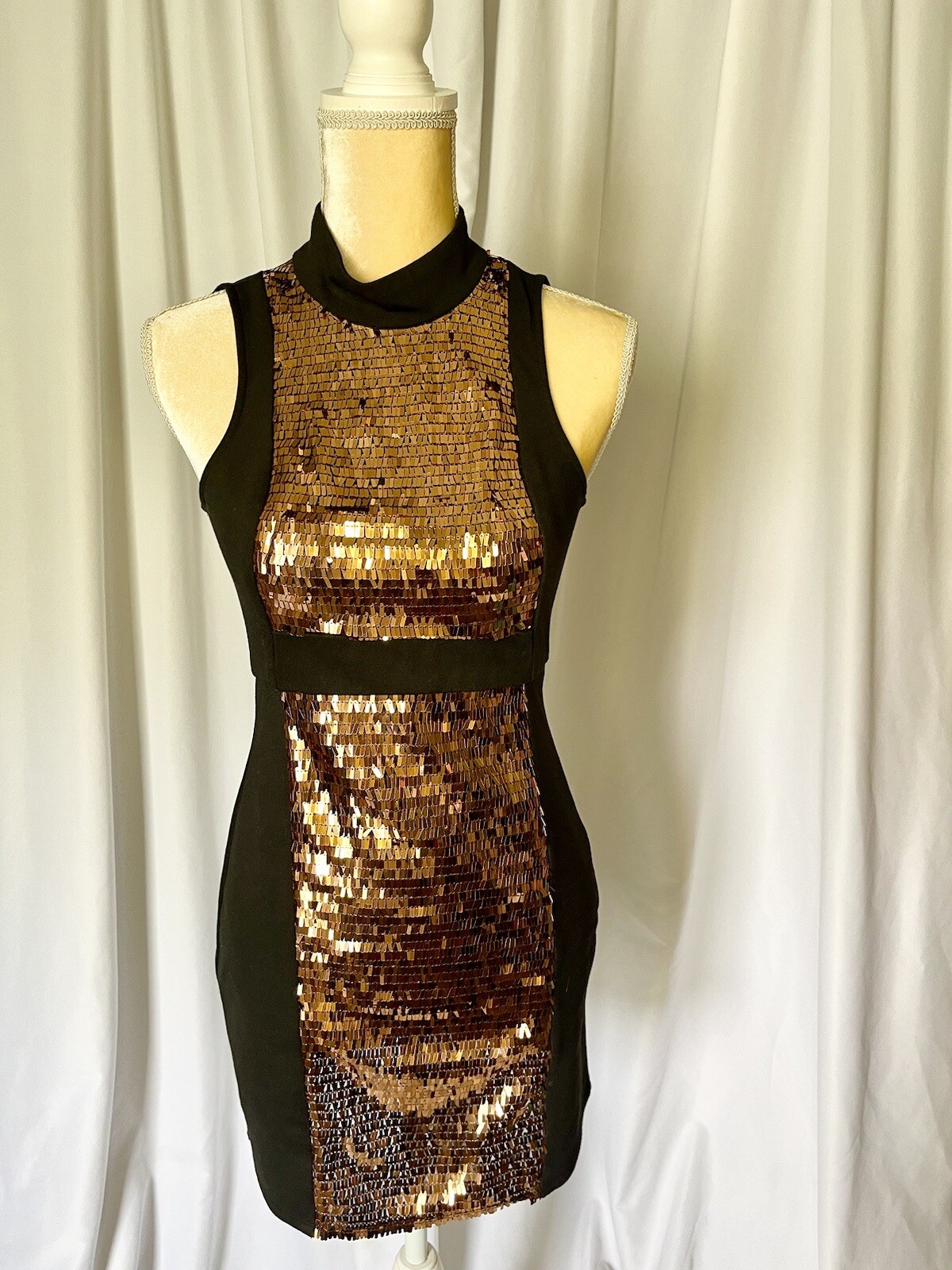 BCBGeneration Cooper sequined black Sheath Dress … - image 2