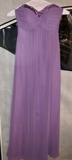 Purple Davids Bridal Strapless Chiffon Dress Size 2 formal bridesmaid prom mauve