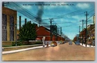 Postcard Weirton WV Main Street Showing Weirton Steel Company