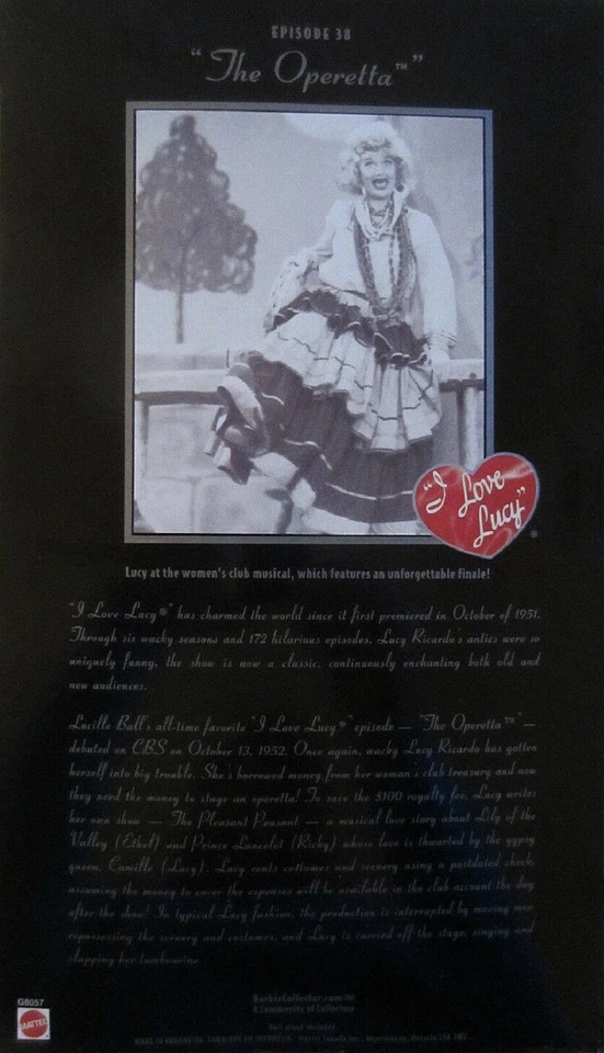 Коллекционная кукла Barbie as I Love Lucy The Operetta Episode 38 - Изображение 3 из 3