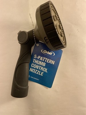 Orbit 5-Pattern Thumb Control Garden Spray Hose Nozzle