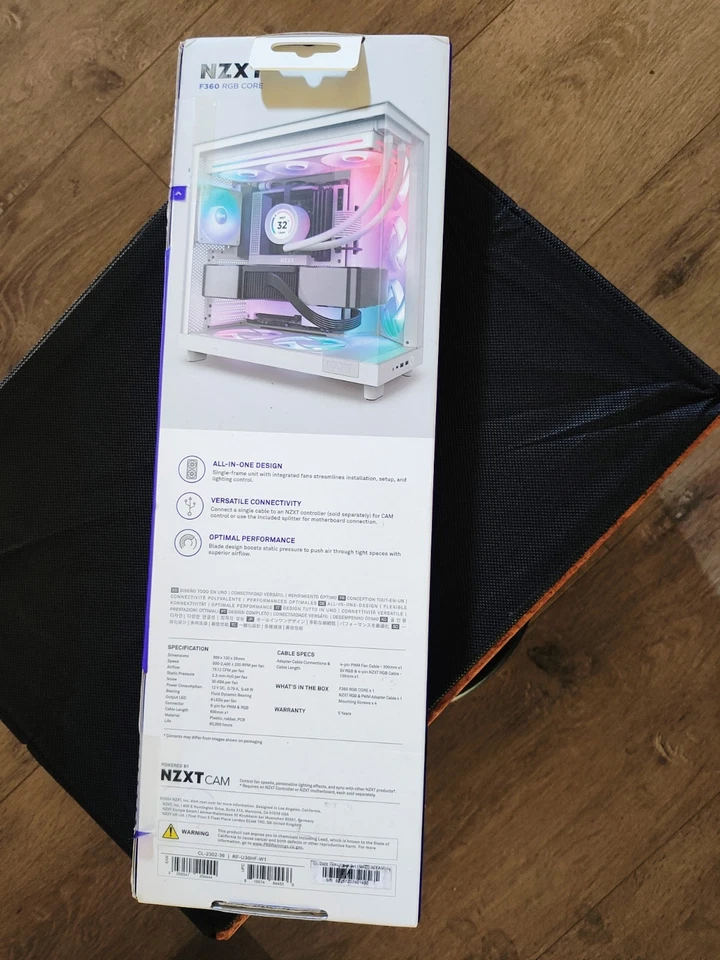 F360 RGB Core - 360mm Single-Frame Fan Unit with 3 x 120mm RGB Fans - Speed &... - Image 2 of 2