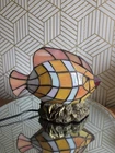 Vintage Tiffany Style Stained Glass Fish Lamp - Night Light / In line Switch