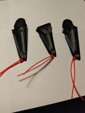 3 Vintage Action man style Black  Holsters with ties