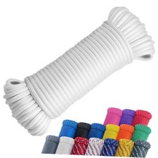 100 ft 1/4" Polyester Rope Comparable to Nylon Rope Poly Strong Utility