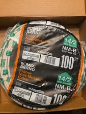 Romex Brand 14/2 With Ground 100ft Indoor Non-metallic Cable 