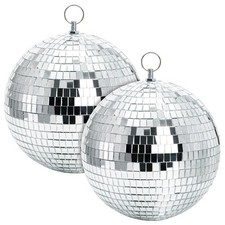 7 Inch Disco Ball 2 Pack Hanging Mirror Party Stage Decor Reflects Light