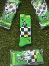 Chrome Hearts Matty Boy Flame Socks  Green  Yellow  One Size