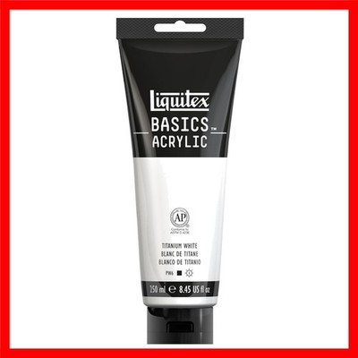 BASICS Acrylic Paint, 250ml 8.5-oz Tube, Titanium White