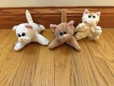 Lot Of 3 Vintage 1980s Pound Puppies Pound Purries Animals Plush Tonka