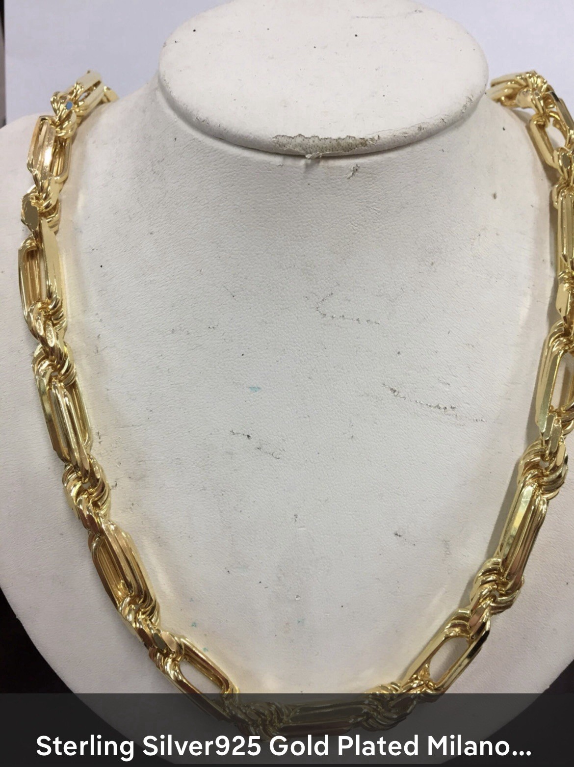 Milano Chain. 14k Gold Plated Over Real Silver