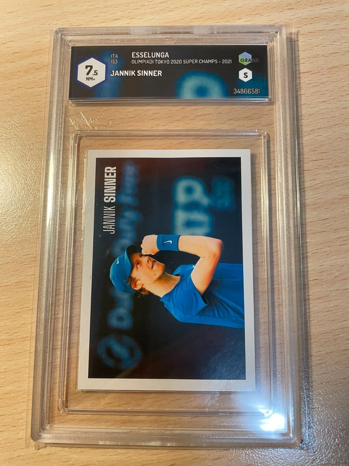 Esselunga Super Champs Yannik SINNER 153 Gradata NM+ PSA 7,5 (GRAAD)