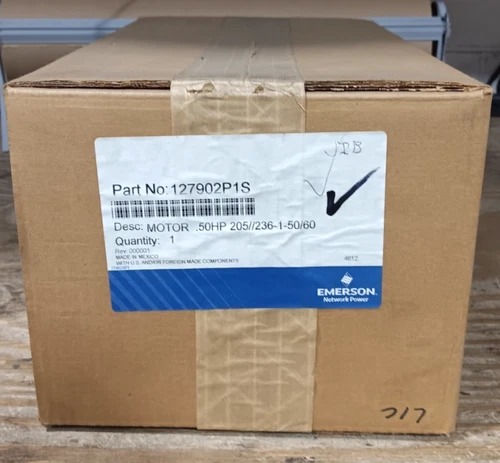 Liebert OEM 1/2HP 205/236-1-50/60 Motor: 127902P1S
