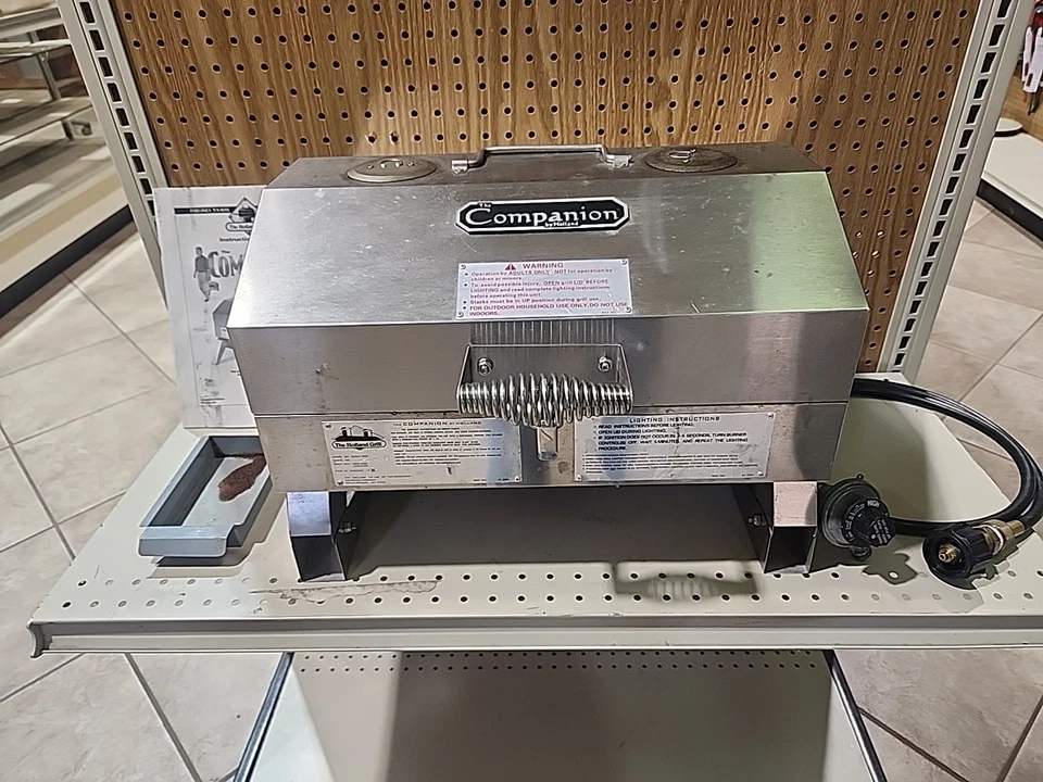 Difícil de encontrar Holland Companion portátil de acero inoxidable a gas barbacoa parrilla patas plegables  Foto 2 de 4