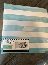 Heidi Swapp Storyline 3 D-Ring Album Blue And White Brand New