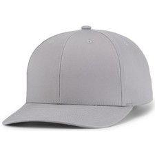 Pacific Headwear Standard Poly/Cotton Snapback Cap, Silver