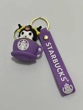 Kuromi in a Starbucks Cup Keychain
