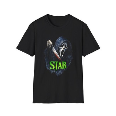 Ghostface Scream Mask Stab T-Shirt | Horror Movie Slasher Tee