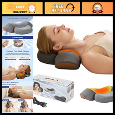 3-in-1 Neck Massager Pillow with Heat - Deep Tissue Vibration Cervical Tractio