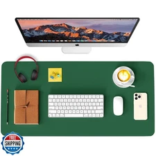 WAYBER Leather Desk Pad Protector, Waterproof Mouse Pad, PU Desk Mat, Office 