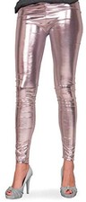 (TG. L-XL) Leggings argento metallizzato - L-XL - NUOVO 