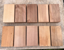 10 x Cedar Wood Sq Edge 155mm x 89mm x 38mm offcut block craft model making b