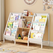 Bookshelf and Organizer, 3-Tier Bookshelf for , Sturdy Kid Bookcase with Stor...