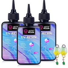 UV Resin, 300g Low Viscosity Crystal Clear Thin Resin Kit, Quick-Curing  Low...