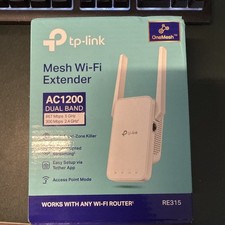 TP-Link AC1200 RE315 WiFi Extender, 5GHz/2.4GHz, Up to 1500 Sq.ft/ 30 Devices...