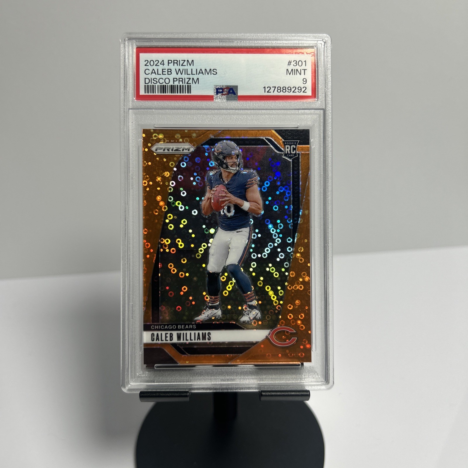 2024 Panini Prizm - Rookies Caleb Williams #301 Disco Prizm (RC) - PSA 9 Bears