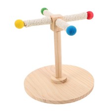 Parrot Rotating Stand Pole Perch Wood Bird Perches for Parakeets