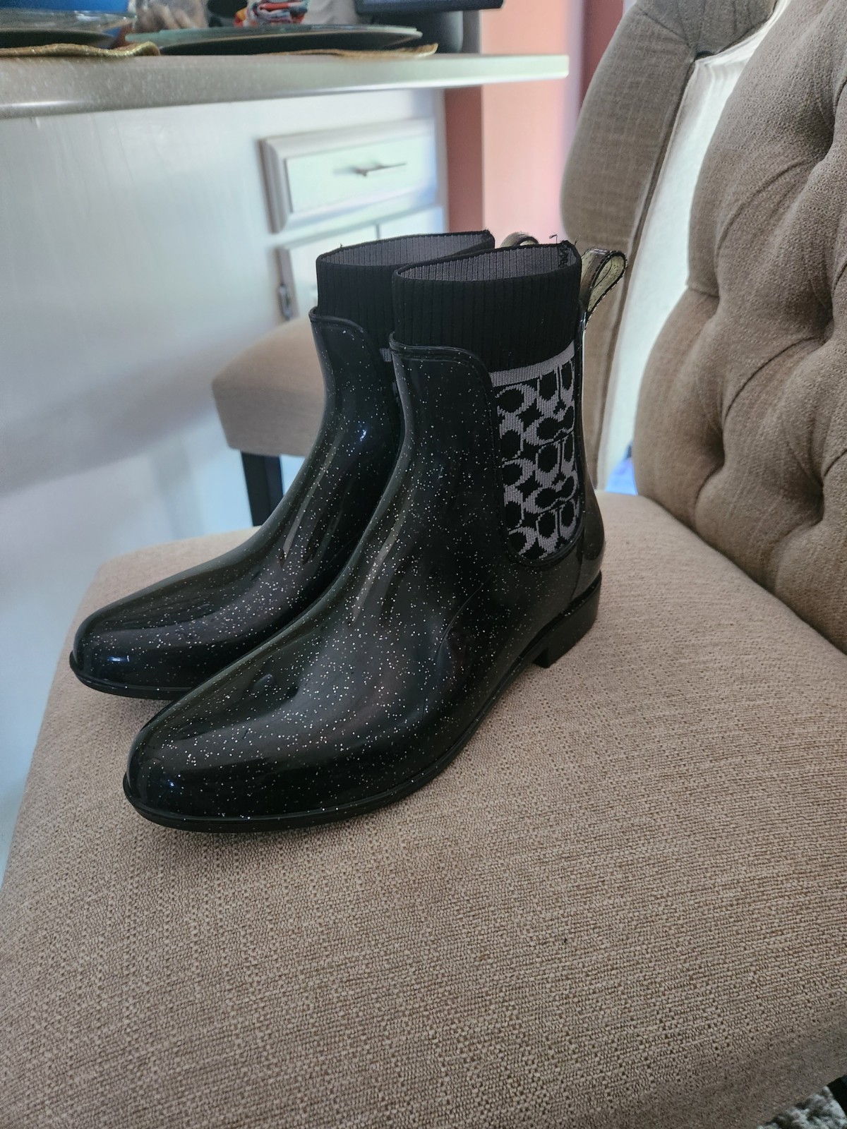 Coach Rain Boots Size 9 New Without Tags-image