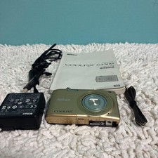 Nikon COOLPIX S3300 Gold Compact Digital Camera Tested Excellent Condition