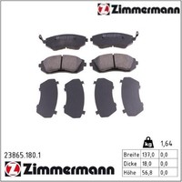 Zimmermann 23865.180.1 Bremsbelagsatz FüR Scheibenbremse Bremsbelagsatz