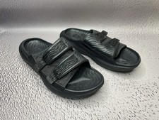 HOKA ONE ORA Unisex LUXE Black Sandals Recovery Slides Size M8 W10