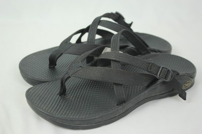 CHACOS ZONG WOMEN'S BLACK STRAP SLIP ON SANDALS SIZE 10 VGC!