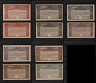 BURMA INDIA 1945 War Savings Post Office Cash Certificate x10 different to 1000R