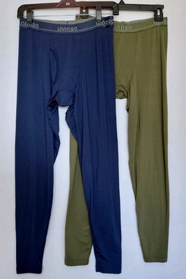 Lapasa 2 Pairs Men's Base Layer Smooth Feel Long Johns Size S/M